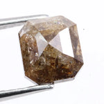 1.52 Ct asscher cut brown natural diamond loose stone with step facets for engagement ring or fine jewelry design