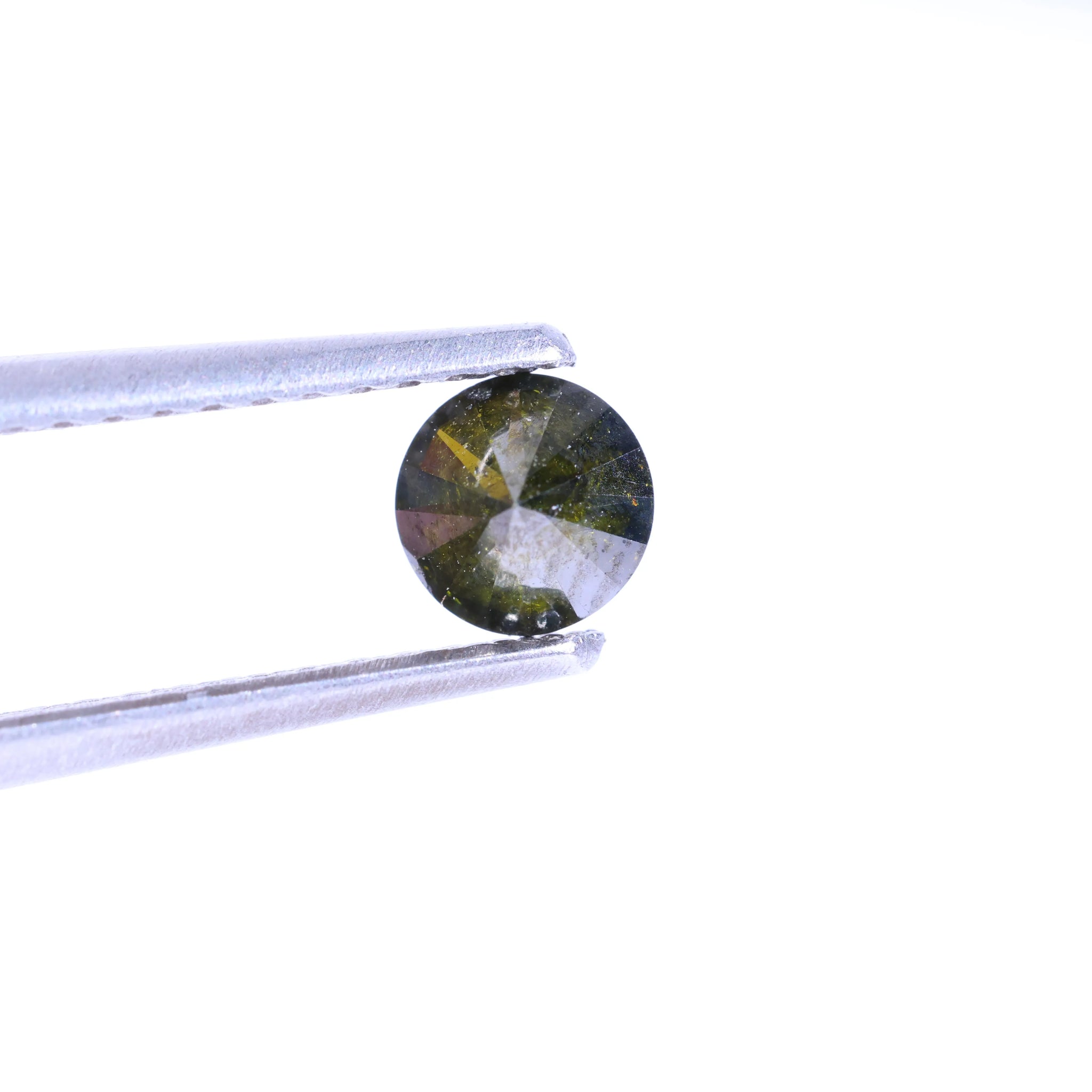 0.33 Carat Natural Green Color Round Shape Salt And Pepper Diamond