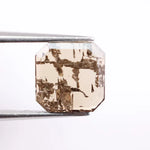 premium 4.30 Ct brown emerald cut lab grown diamond loose stone with elegant step cut shine