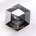 0.76 carat hexagon cut black diamond loose stone with deep fancy color for engagement ring and custom jewelry design
