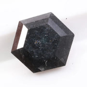 0.76 carat hexagon cut black diamond loose stone with deep fancy color for engagement ring and custom jewelry design