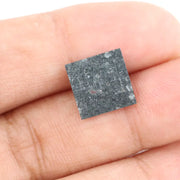 Luxurious square-cut lab-grown black diamond with a stunning, clear polished surface, offering eco-friendly elegance for fine jewelry pieces.