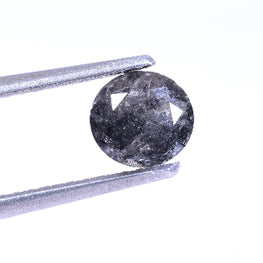 0.16 Carat Natural Grey Color Round Shape Salt And Pepper Diamond