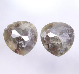 6.75 Ct Brown Colored Diamond Pair Pear Cut Diamond Use For Jewerly Salt And Pepper Diamond 
