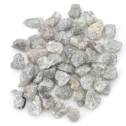 light grey raw diamond with an uncut rough profile for jewelry creation