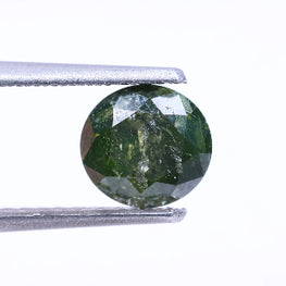 0.86 Carat Natural Green Color Round Shape Salt And Pepper Diamond