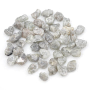 light grey raw diamond with an uncut rough profile for jewelry creation