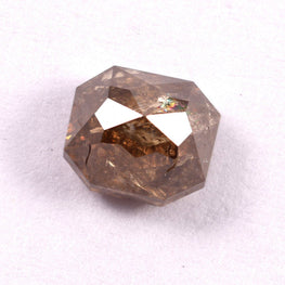 0.50 CT Asscher Cut Brown Earth Mined Fancy Natural Diamond