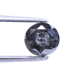 0.66 Carat Natural Grey Color Round Shape Salt And Pepper Diamond