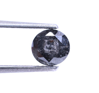 0.66 Carat Natural Grey Color Round Shape Salt And Pepper Diamond