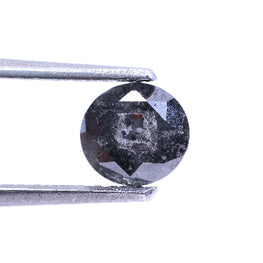 0.66 Carat Natural Grey Color Round Shape Salt And Pepper Diamond