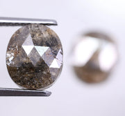 4.51 Ct Brown Colored Diamond Natural Oval Shaped Diamond Use For Jewerly Salt And Pepper Diamond 