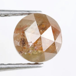 orange colour diamond 0.71 carat natural round cut diamond