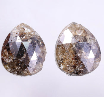 4.89 Carat Natural Pear Shape Loose Diamond Pair ( 11.14 X 8.89 ) ( 11.07 X 8.67 )