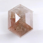 1.25 Ct hexagon cut pink peach diamond loose gemstone with brilliant faceting for engagement ring or custom fine jewelry