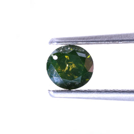 0.62 Carat Natural Green Color Round Shape Salt And Pepper Diamond