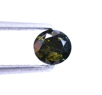 0.31 Carat Natural Green Color Round Shape Salt And Pepper Diamond