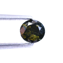 0.31 Carat Natural Green Color Round Shape Salt And Pepper Diamond