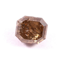 0.50 CT Asscher Cut Brown Earth Mined Fancy Natural Diamond