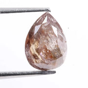 1.33 Ct pear cut brown natural diamond loose stone with brilliant sparkle for engagement ring or custom fine jewelry