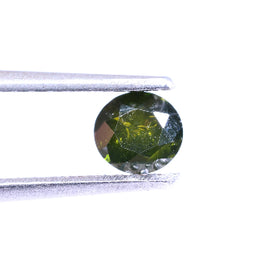 0.31 Carat Natural Green Color Round Shape Salt And Pepper Diamond