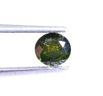 0.31 Carat Natural Green Color Round Shape Salt And Pepper Diamond
