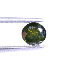 0.31 Carat Natural Green Color Round Shape Salt And Pepper Diamond