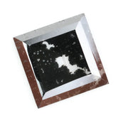 Square -cut lab-grown black diamond with polished facets, ethically sourced, conflict-free, perfect for rings, pendants, and luxury sustainable jewelry.