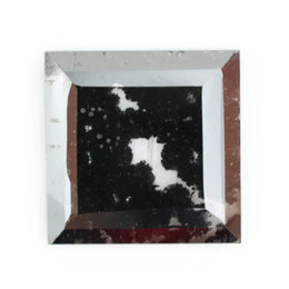 Square -cut lab-grown black diamond with polished facets, ethically sourced, conflict-free, perfect for rings, pendants, and luxury sustainable jewelry.