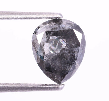 0.98 Carat Natural Salt and Pepper - Loose Pear Cut Diamond For Jewellery