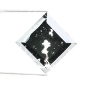 Square -cut lab-grown black diamond with polished facets, ethically sourced, conflict-free, perfect for rings, pendants, and luxury sustainable jewelry.