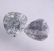 6.12 Ct Grey Colored Diamond Pair Pear Cut Diamond Pair Use For Jewerly Earrings Salt And Pepper Diamond 