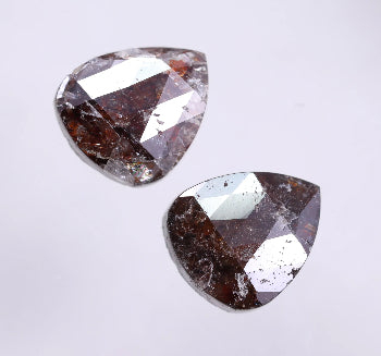 3.56 Carat Natural Pear Shape Loose Diamond Pair ( 8.31 X 7.38 ) ( 8.41 X 7.34 )