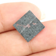 Square -cut lab-grown black diamond with polished facets, ethically sourced, conflict-free, perfect for rings, pendants, and luxury sustainable jewelry.
