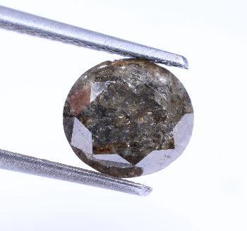 2.14 Carat Natural Round Cut Salt And Pepper Loose Diamond For Ring