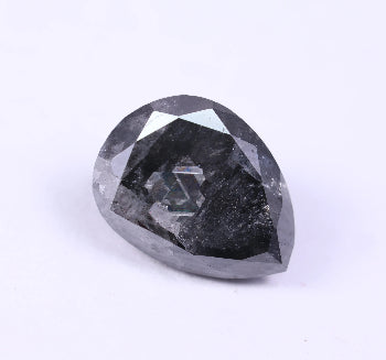 0.98 Carat Natural Salt and Pepper - Loose Pear Cut Diamond For Jewellery