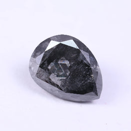 0.98 Carat Natural Salt and Pepper - Loose Pear Cut Diamond For Jewellery