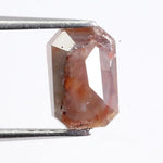 1.16 Ct emerald cut brown diamond loose natural gemstone with step-cut facets for engagement ring or custom jewelry
