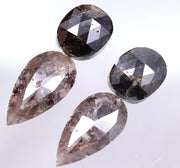 6.16 Ct Oval &  Pear Cut Diamond Salt And Pepper Diamond Use For Jewetly Black & Grey Colored Diamonds Unique Diamond 