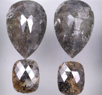 Natural Cushion & Pear Shape Earth Mined Diamond Pair Use For Earrings