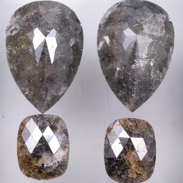 Natural Cushion & Pear Shape Earth Mined Diamond Pair Use For Earrings