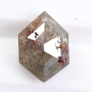 1.51 Ct hexagon cut gray natural diamond loose stone with clean faceting for engagement ring or custom fine jewelry