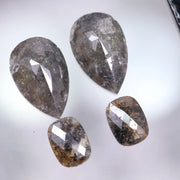 25.91 Ct Pear & Cushion Cut Diamond Salt And Pepper Diamond Pair Use For Jewerly Unique Diamonds 