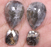 25.91 Ct Pear & Cushion Cut Diamond Salt And Pepper Diamond Pair Use For Jewerly Unique Diamonds 