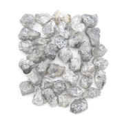 light grey raw diamond with a natural rough texture for engagement jewelry designs