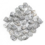 light grey raw diamond with a natural rough texture for engagement jewelry designs