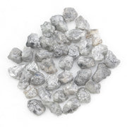 light grey raw diamond with a natural rough texture for engagement jewelry designs