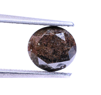1.32 Carat Natural Brown Color Round Shape Salt And Pepper Diamond