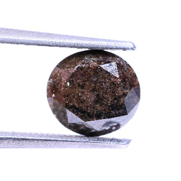 1.32 Carat Natural Brown Color Round Shape Salt And Pepper Diamond
