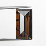 brown colour baguette cut diamond lab grown diamond stud earrings carat